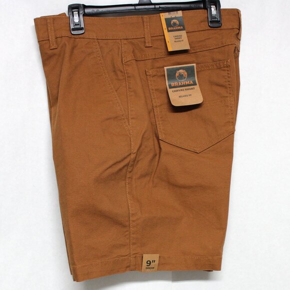NWT Men's Size 36 Brahma 9" Inseam Relaxed Fit Canvas Shorts - Picture 1 of 14